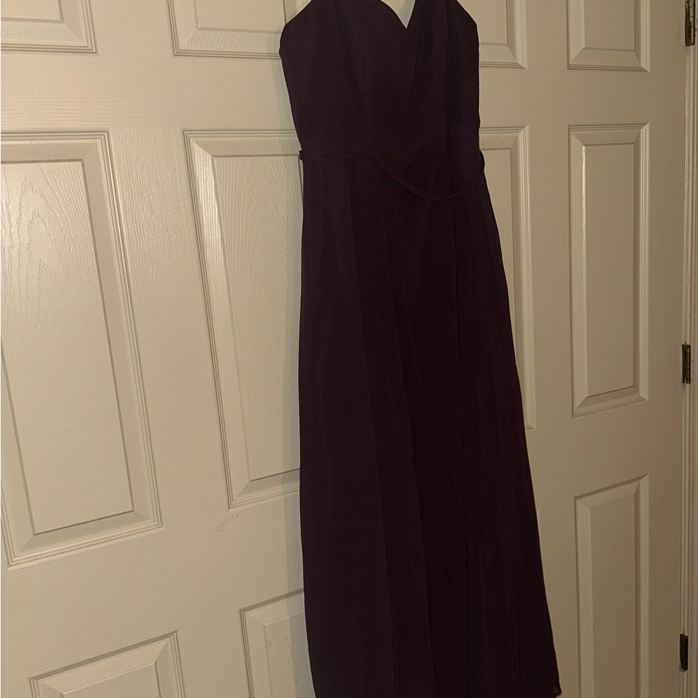 Azazie deep purple Strapless Sweetheart Gown